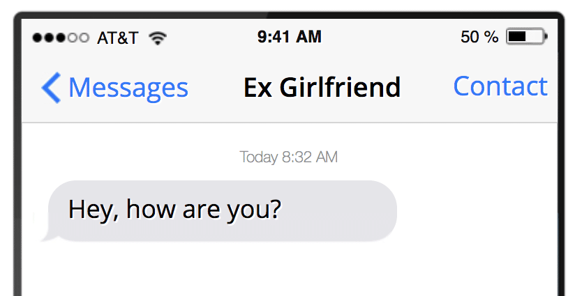 Texts you when your girlfriend ex Why your